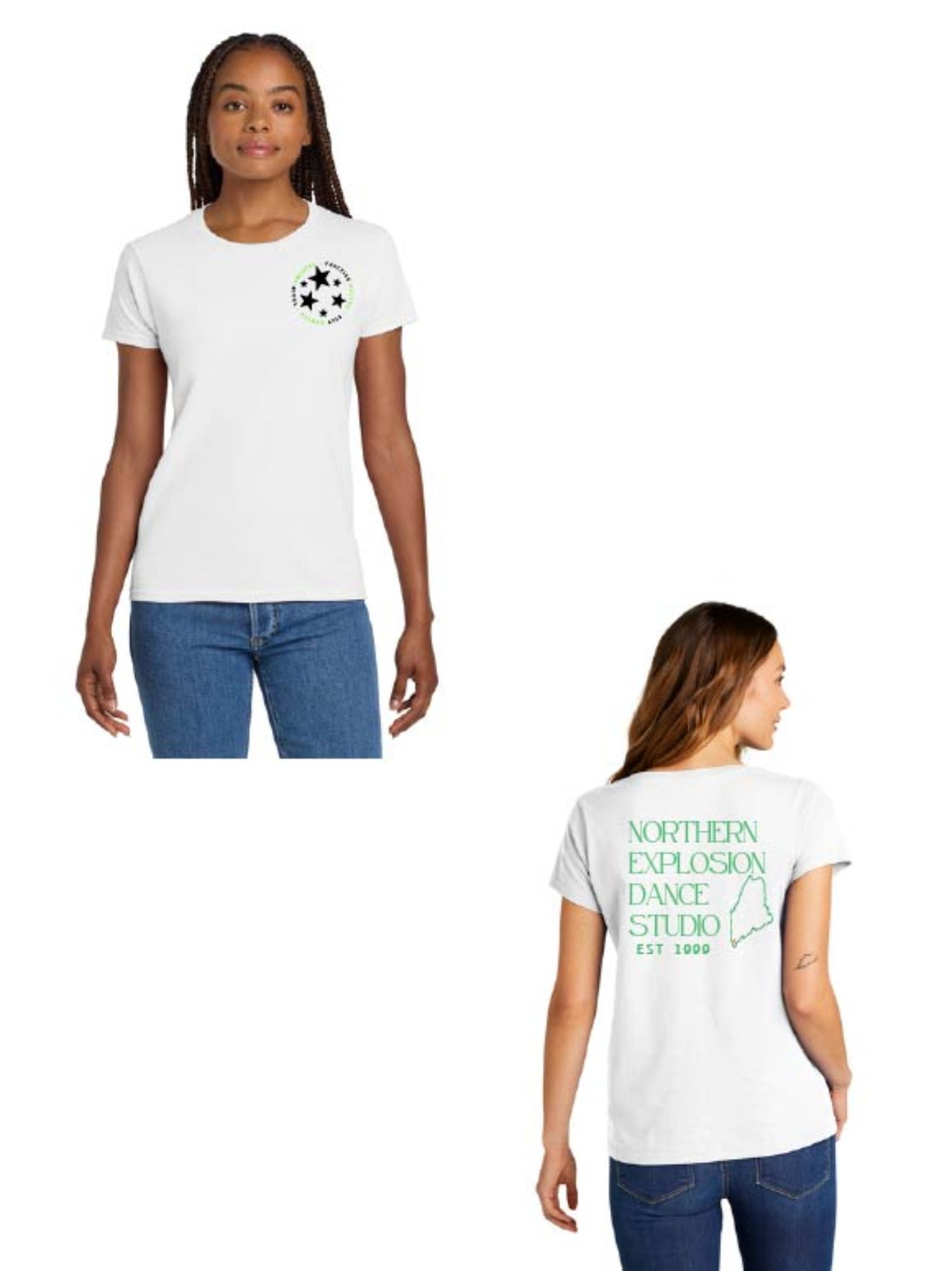 Women's Crew Neck Shirt with Northern Explosion Logo