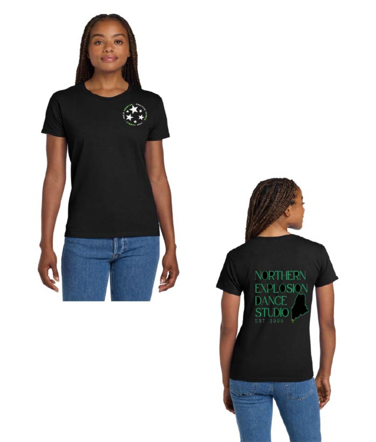 Women's Crew Neck Shirt with Northern Explosion Logo