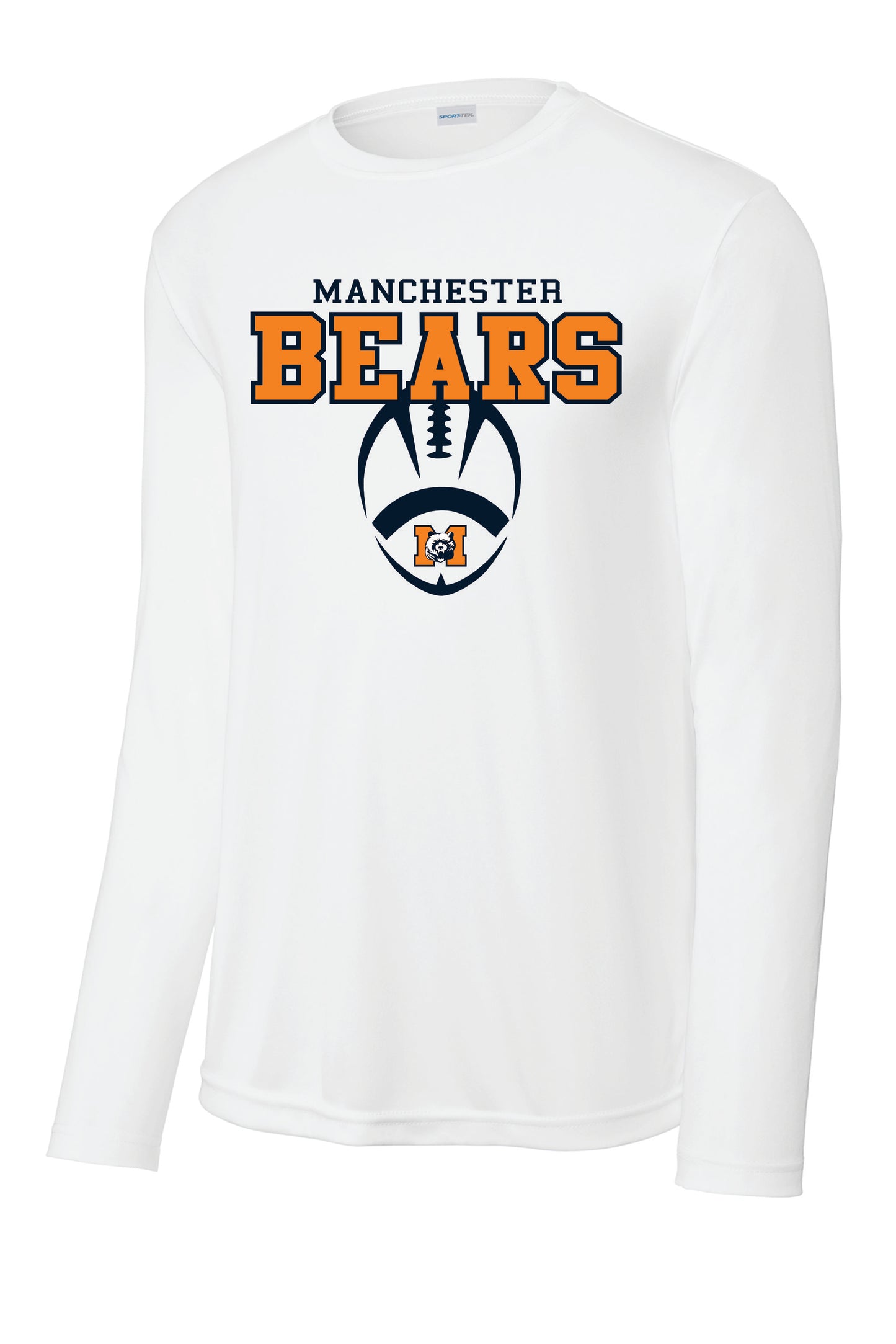 Long Sleeve Performance T-Shirt with Manchester Bears Logo