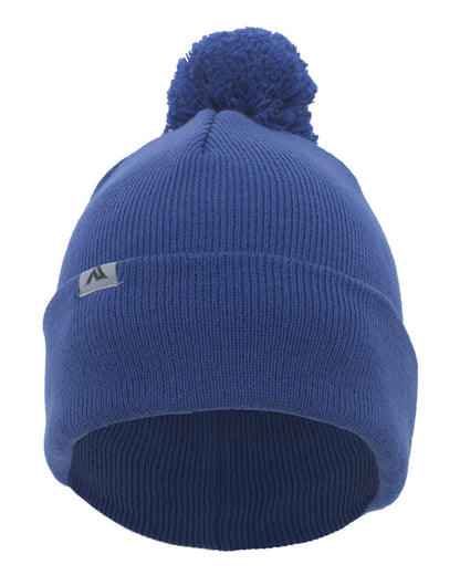 Pacific Headwear Knit Fold-Over Pom-Pom Beanie