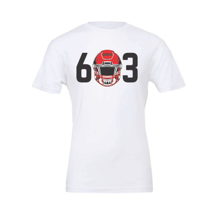 Short Sleeve T-Shirt - Derry Demons 603 Football Design