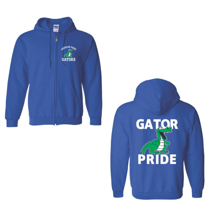 Gossler: Gildan 8oz Full Zip Hooded Sweatshirt (Youth/Adult)