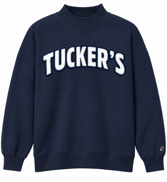 Tucker's Flash Sale - Diana Mock Neck Navy Blue