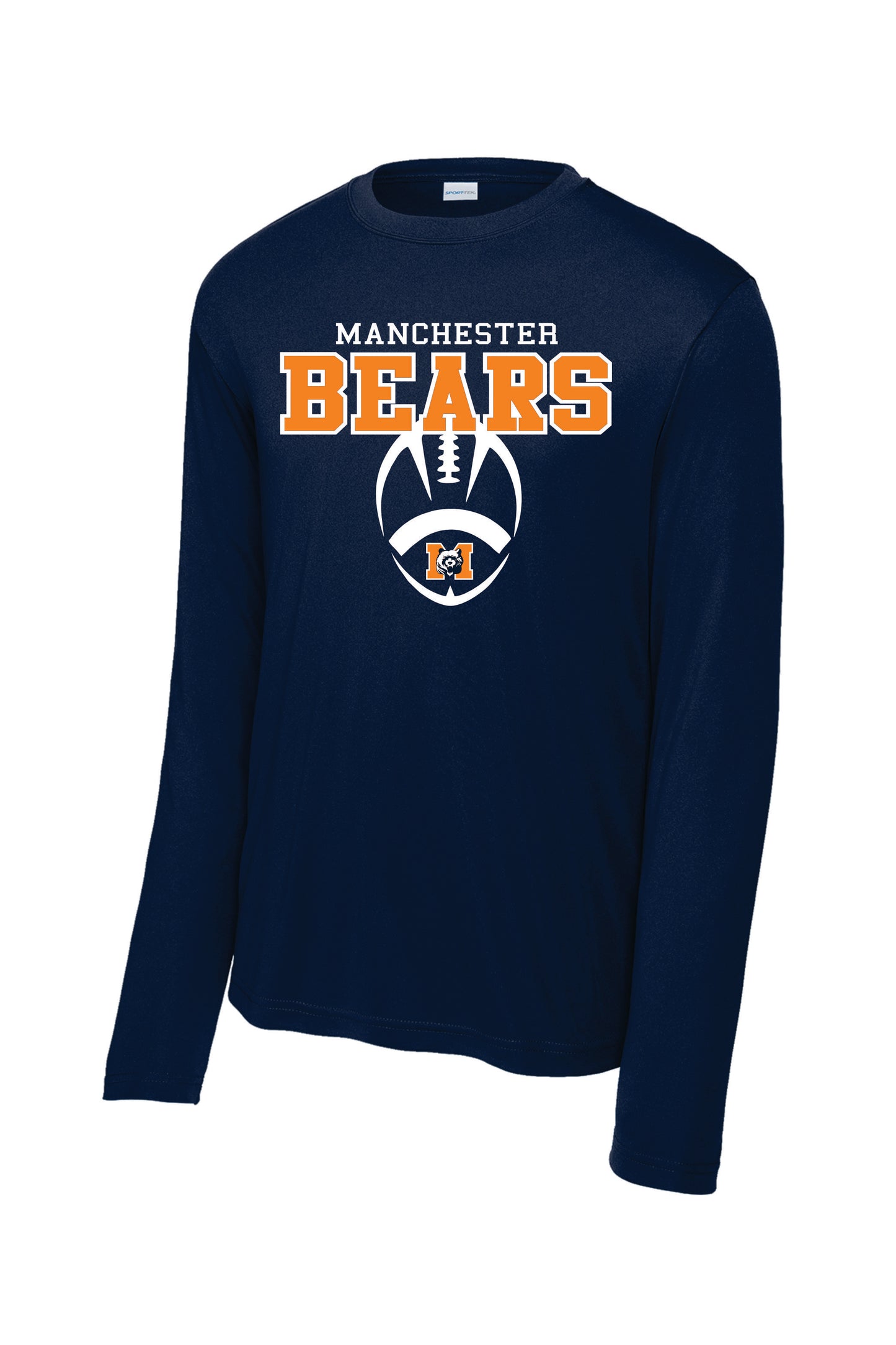 Long Sleeve Performance T-Shirt with Manchester Bears Logo